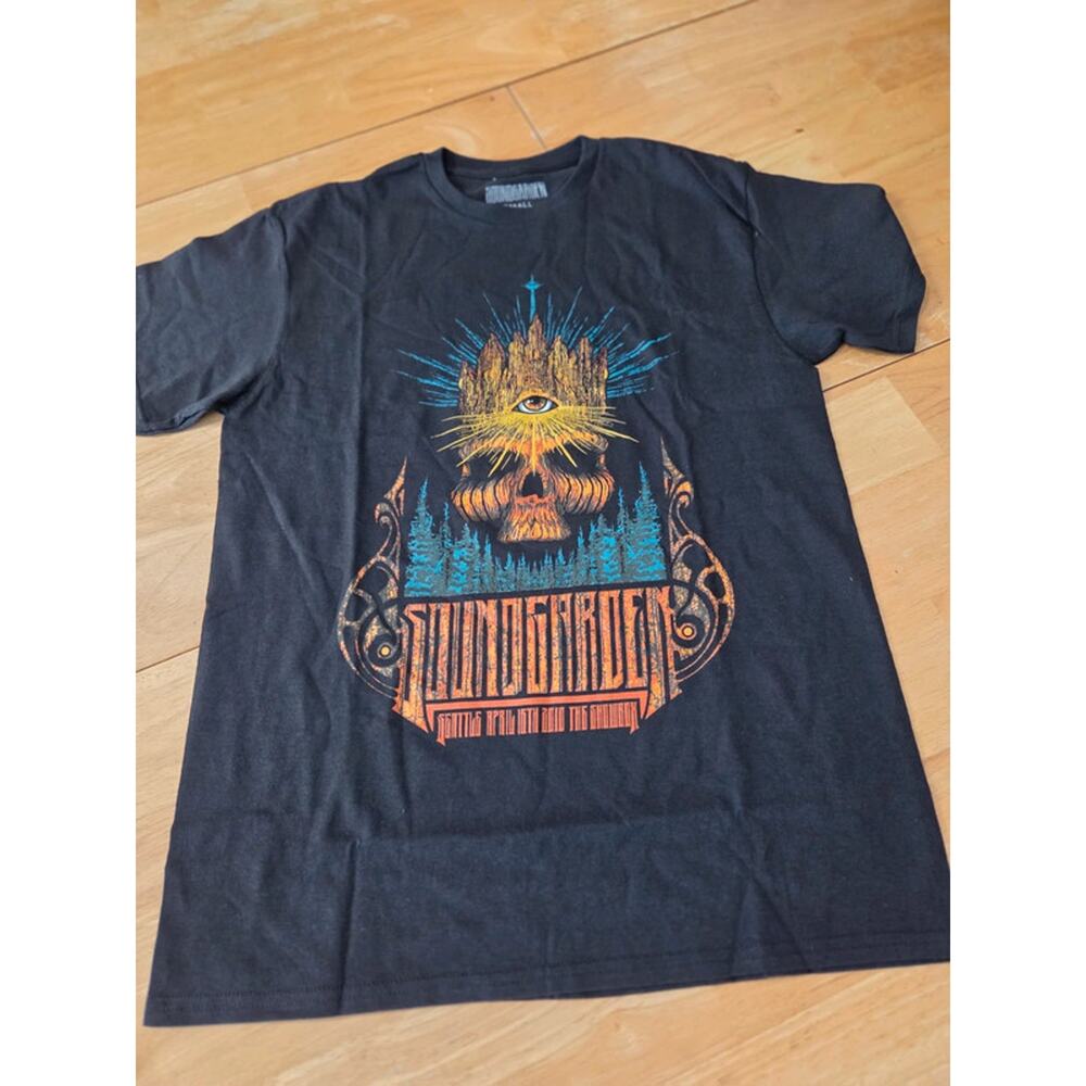 Soundgarden Skull Graphic T Shirt Black Band Tee Seattle Grunge Small